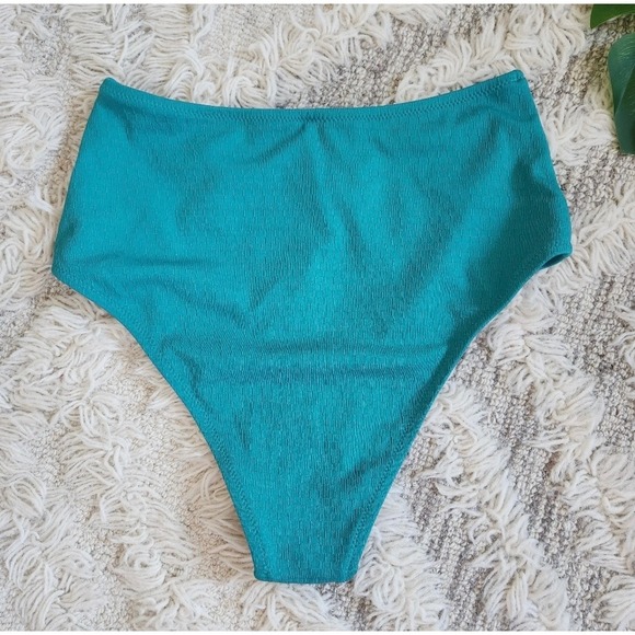 NWT Cupshe Teal High Waisted & Zaful Leopard Bikini Bottoms Bundle Womens Medium - Picture 11 of 11
